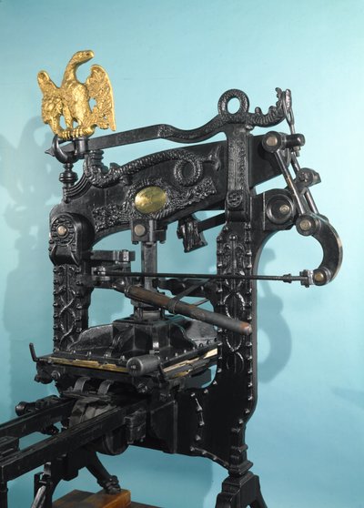 Columbia printing press, made by Clymer and Dixon, 1837 by American School